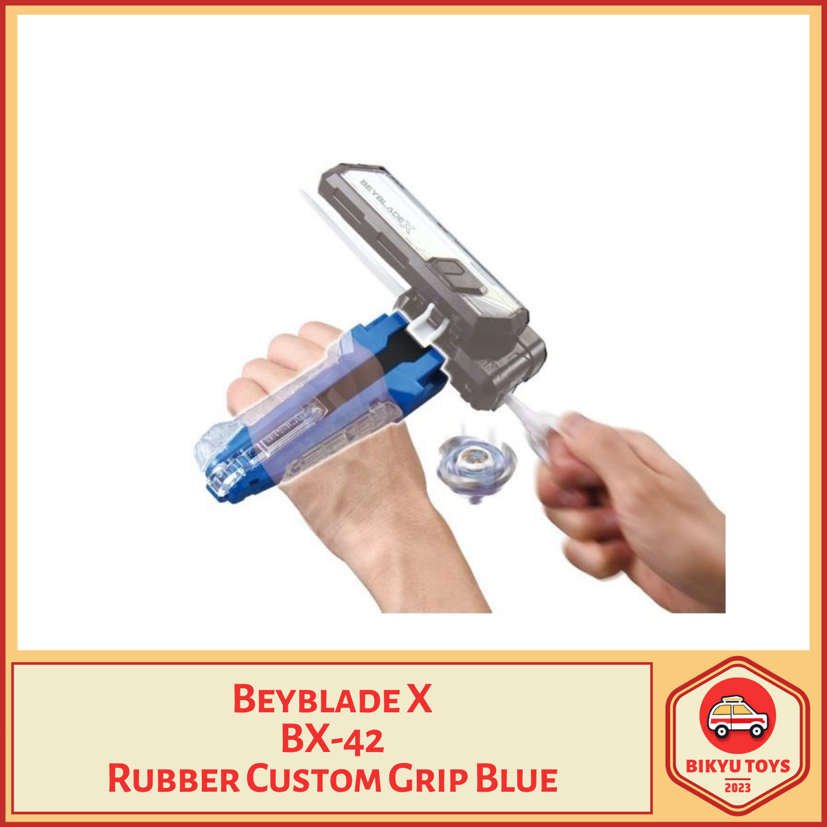 Beyblade X BX-42 Rubber Custom Grip Launcher Blue Version Takara Tomy