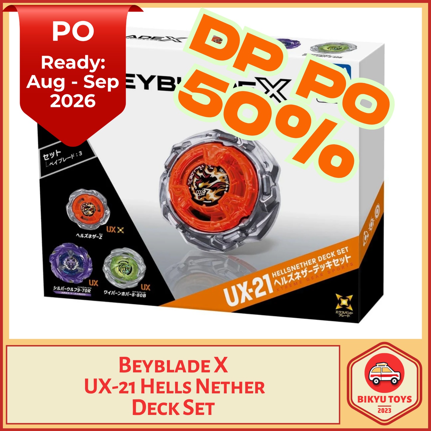 Beyblade X UX-21 Nether Hell Deck Set