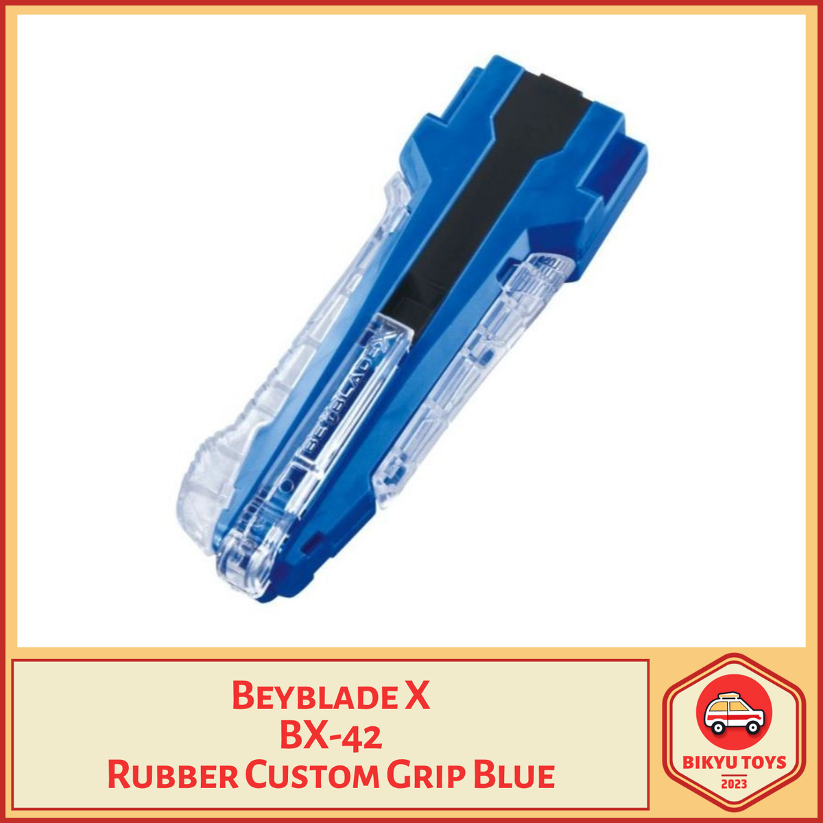 Beyblade X BX-42 Rubber Custom Grip Launcher Blue Version Takara Tomy