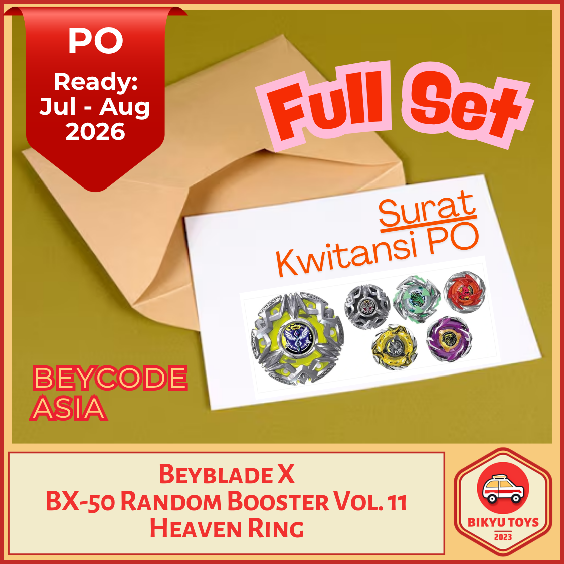 Beyblade X BX-50 Heaven Ring Random Booster Vol 11 Takara Tomy