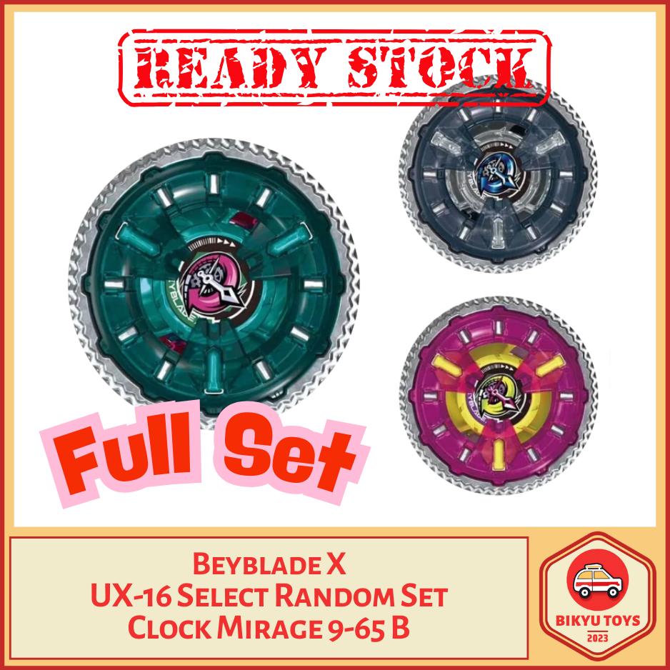 Beyblade X UX-16 Clock Mirage 9-65 B Ball Bit Select Random Booster Set Takara Tomy Spinning Top Gasing Gangsing