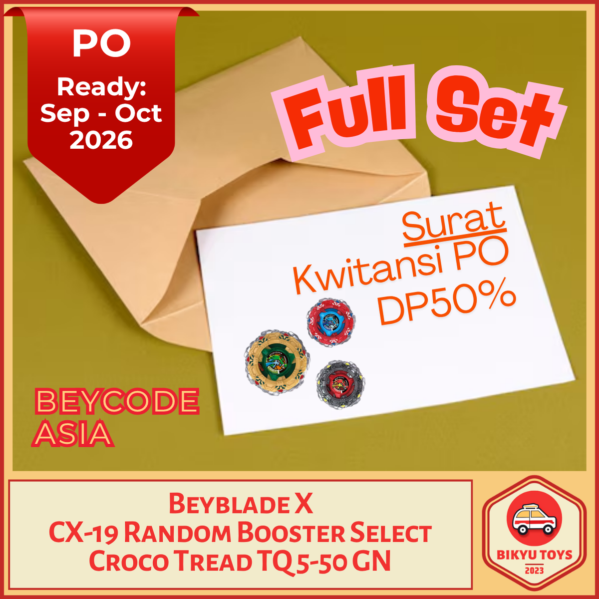 Beyblade CX-19 CrocTread CrocoTread TQ 5-50 GN Random Select Booster Croco Tread