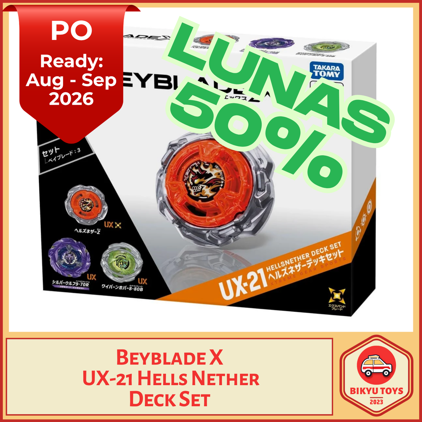 Beyblade X UX-21 Nether Hell Deck Set