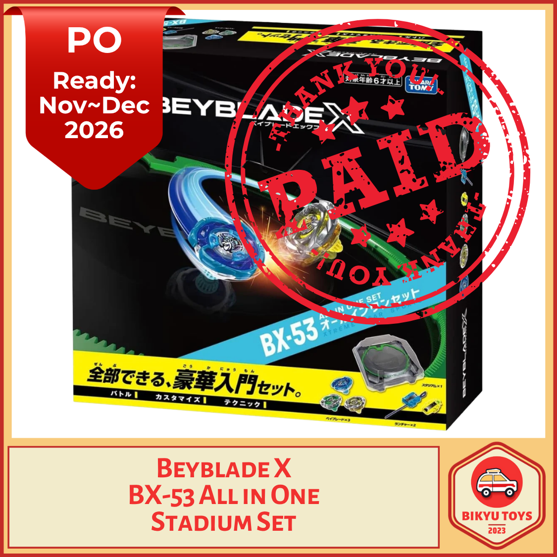 Beyblade X BX-53 All In One Stadium Set Aero Pegasus Takara Tomy
