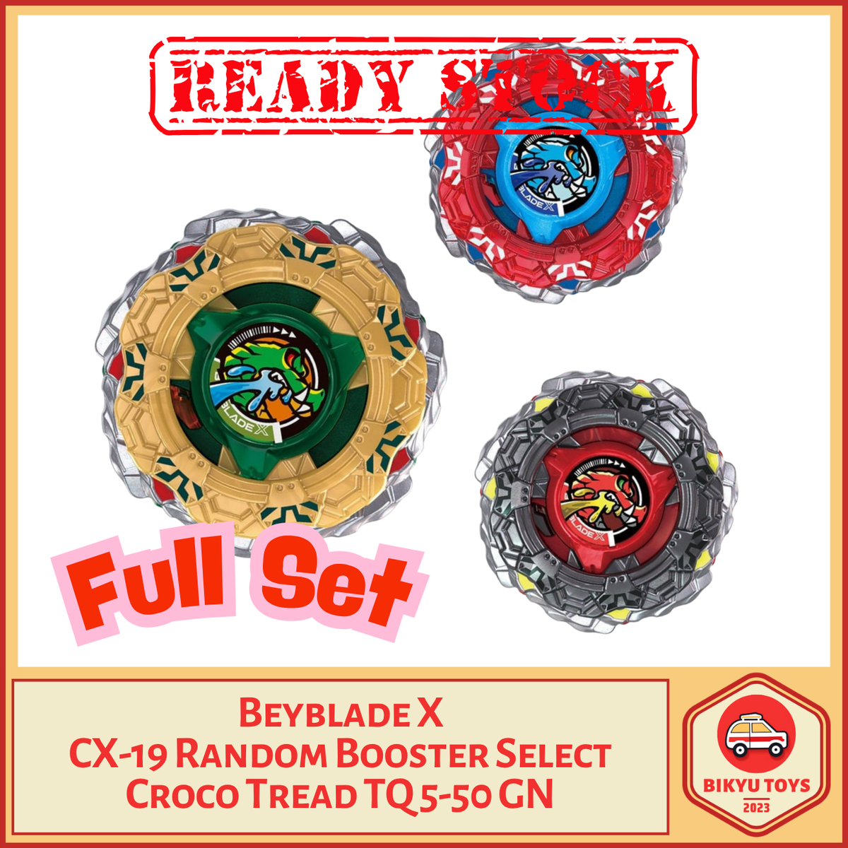 Beyblade CX-19 CrocTread CrocoTread TQ 5-50 GN Random Select Booster Croco Tread