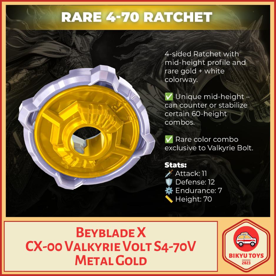 Beyblade X CX-00 Valkyrie Bolt 4-70V Booster - Gold Edition Prize Rare Bey Redeem Beycode Asia Takara Tomy