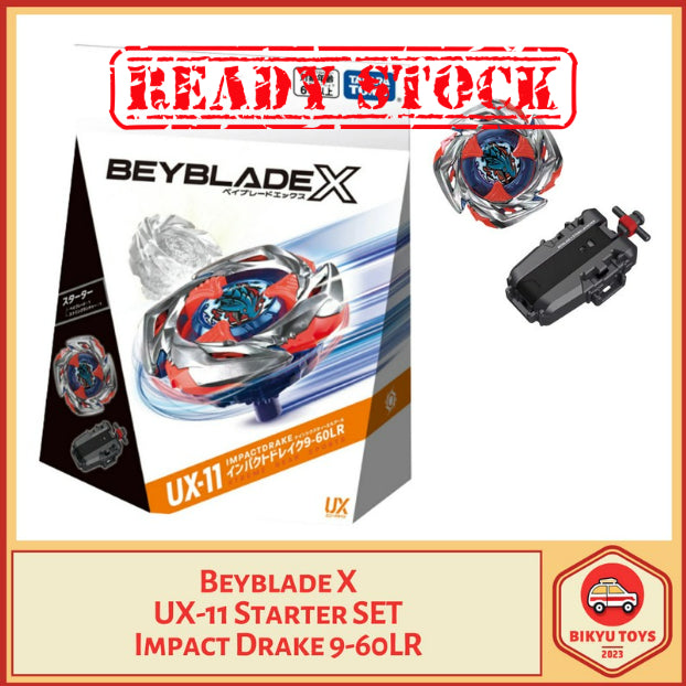 Beyblade X UX-11 Impact Drake 9-60 LR Starter Set Takara Tomy