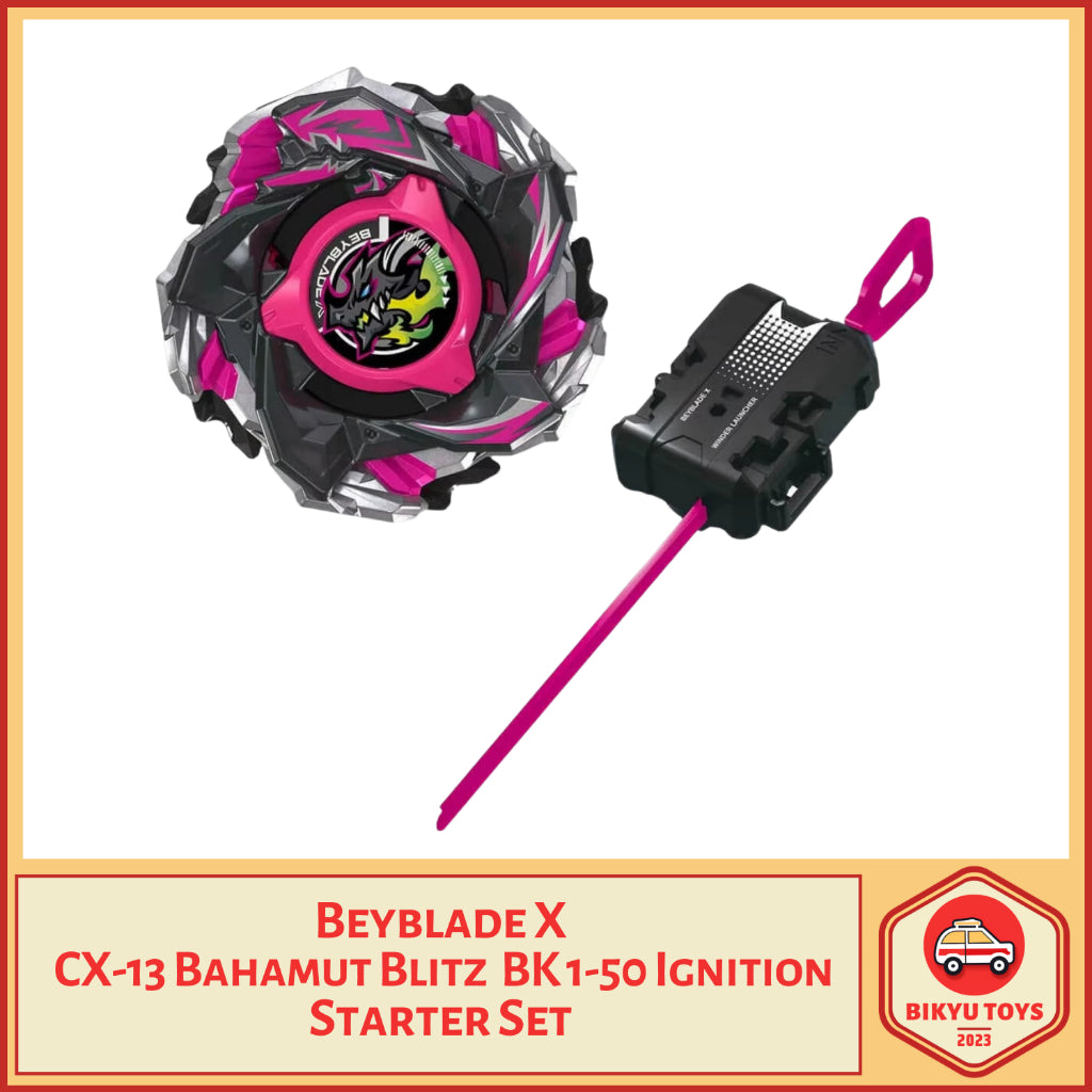 Beyblade X CX-13 Bahamut Blitz BK Break Knuckle 1-50 Bit Ignition Starter Set Takara Tomy