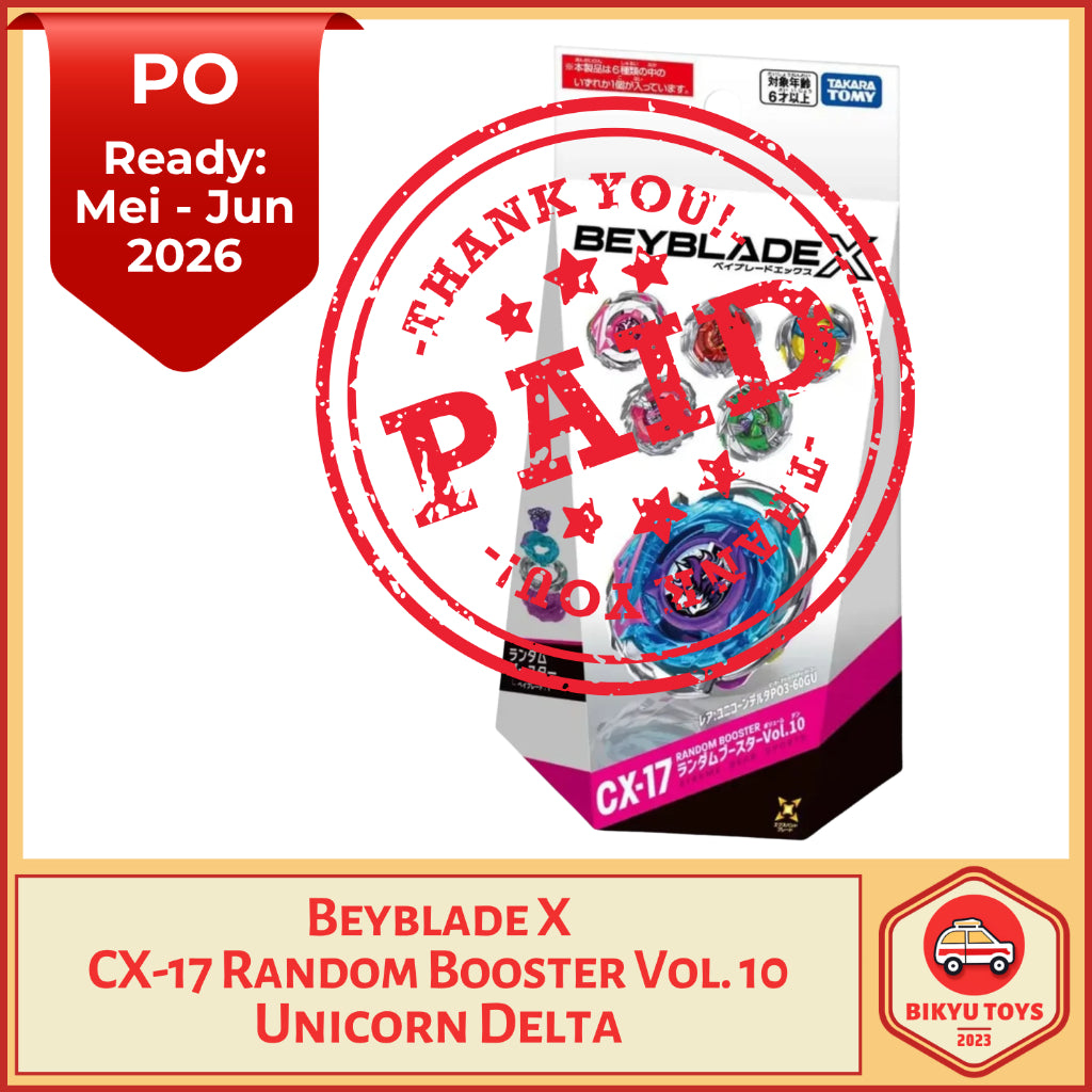 Beyblade X CX-17 Random Booster Vol 10 Unicorn Delta Takara Tomy