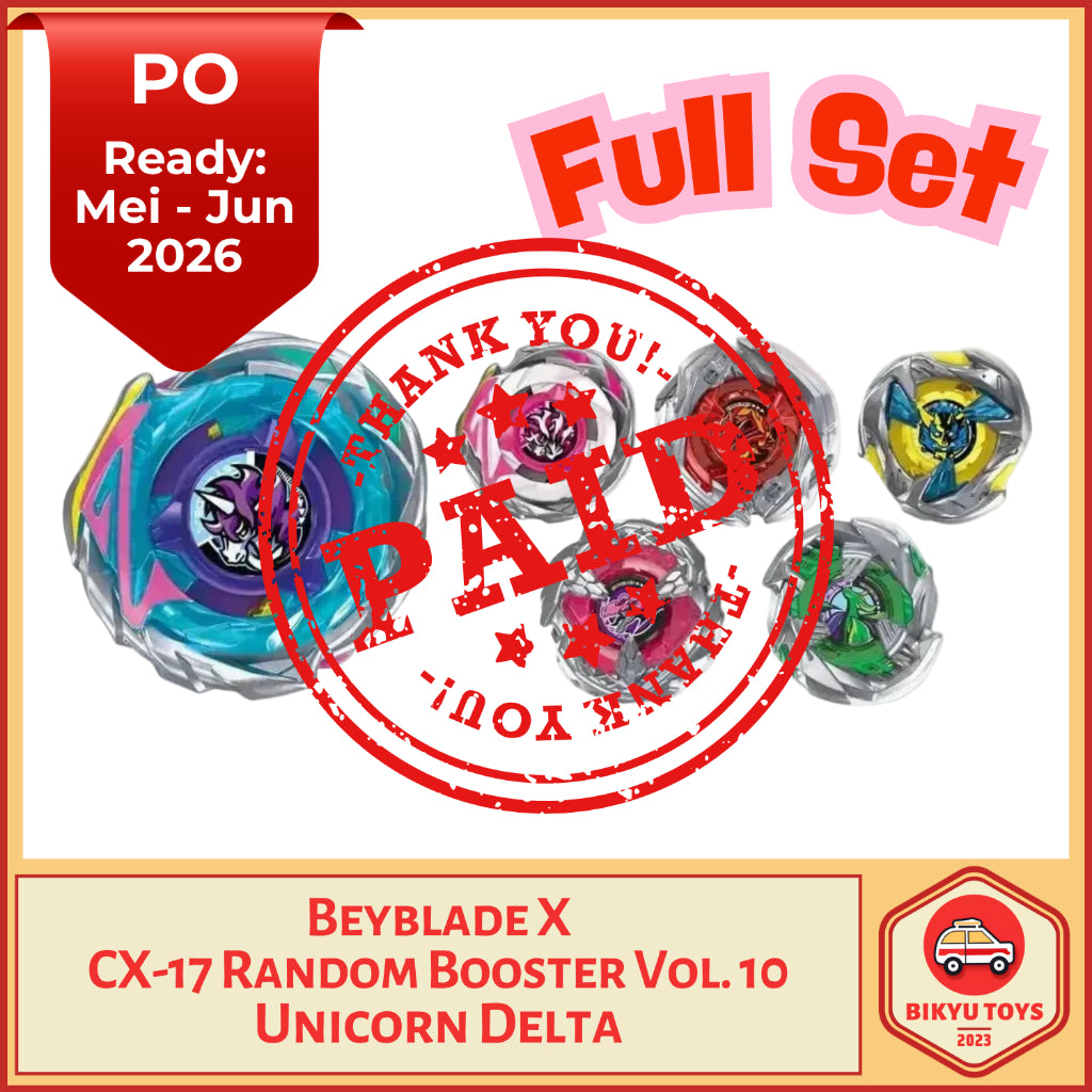 Beyblade X CX-17 Random Booster Vol 10 Unicorn Delta Takara Tomy