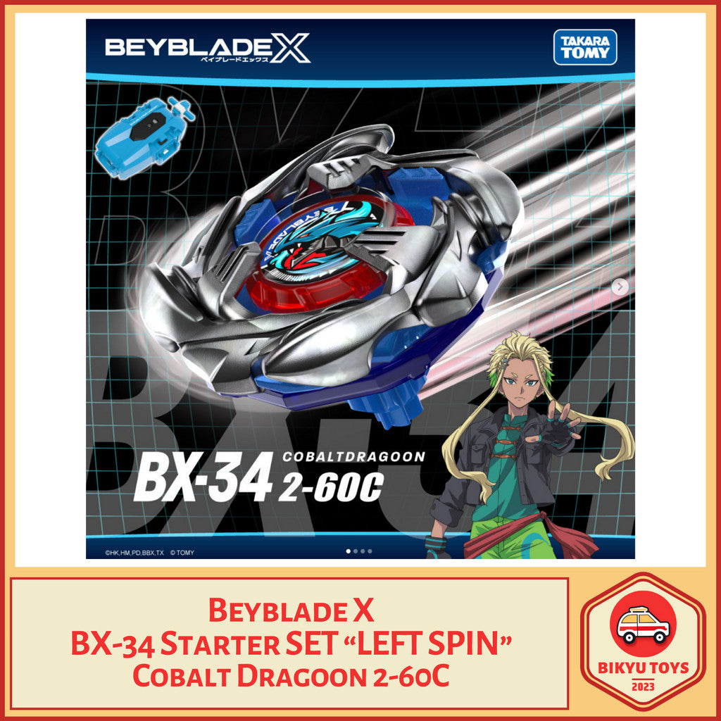 Beyblade X BX-34 Cobalt Dragoon 2-60 C Starter Set Takara Tomy