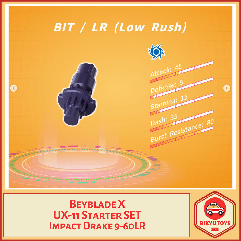 Beyblade X UX-11 Impact Drake 9-60 LR Starter Set Takara Tomy
