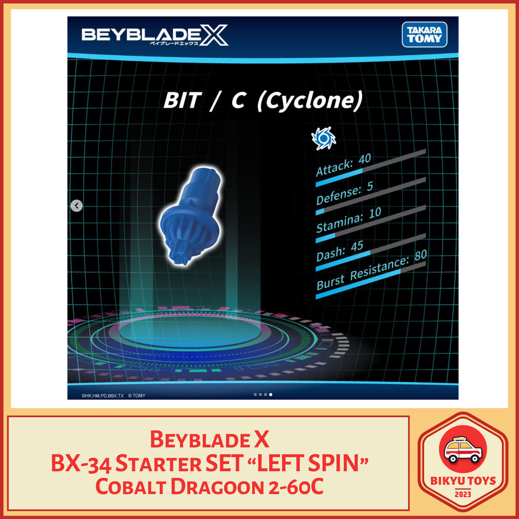 Beyblade X BX-34 Cobalt Dragoon 2-60 C Starter Set Takara Tomy